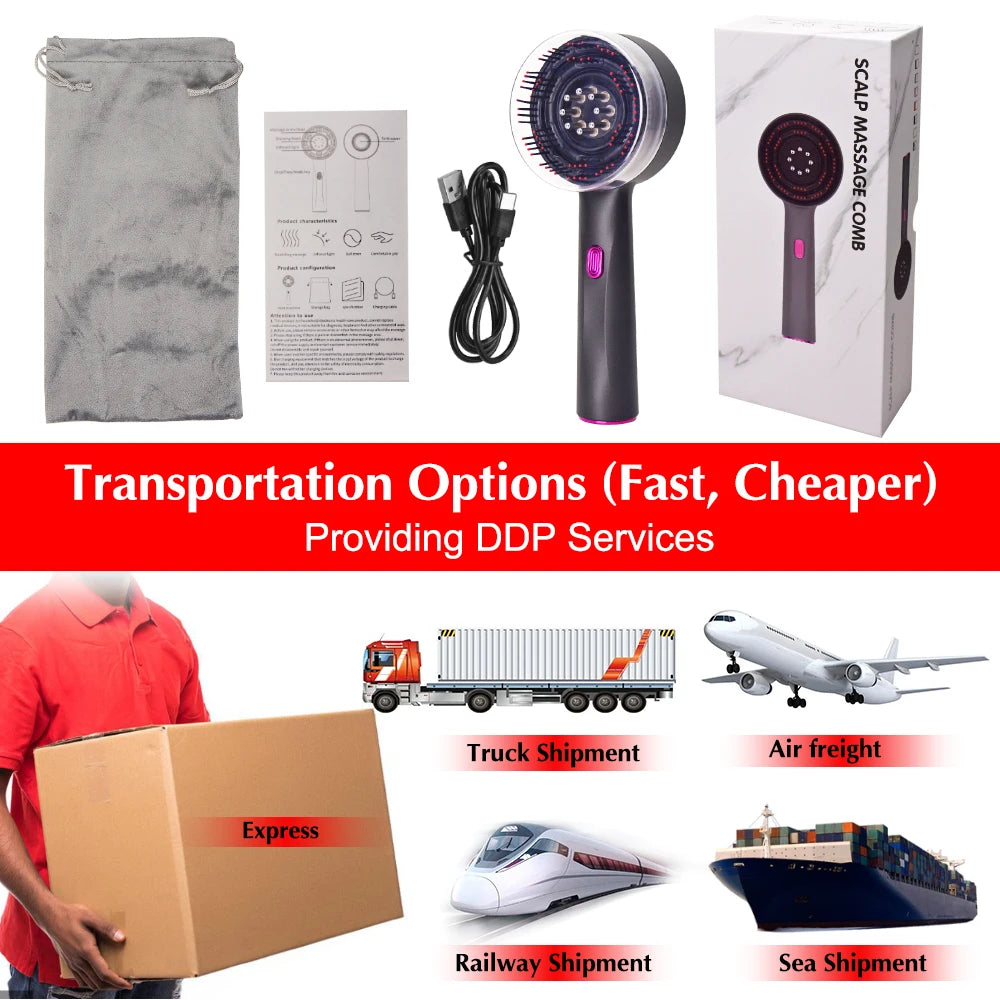 Auralux ReviveComb™ — Heated Red Light Hair Growth and Massager Comb